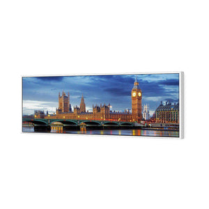 London River Reflections | Standard Canvas | Floating Frame | White