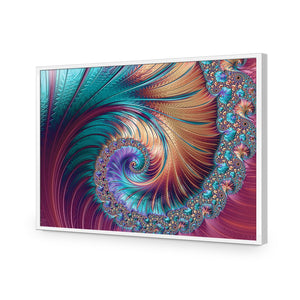 Luxe Spiral | Standard Acrylic | Flat Frame No Border | White