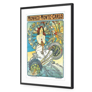 Monaco By Alphonse Mucha - Wall Art Designs - 1000_AR_V WAD_AP - 030 - MAT_45x30_S - 2538 - BLK