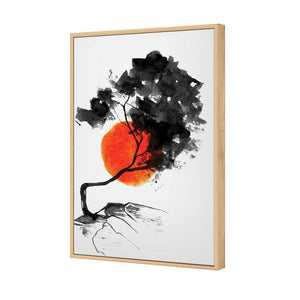 Moon Tree | Standard Canvas | Floating Frame | Oak