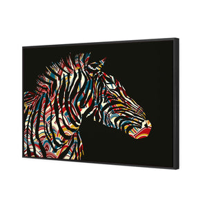 Silhouette Zebra | Classic Canvas | Floating Frame | Black