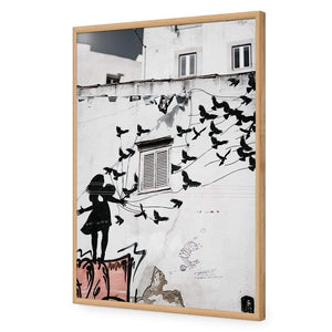 Street Art - Graffiti Birds Flying - Wall Art Designs - 3919_AR_V WAD_AP - 030 - EDG_45x30_S - 2538 - OAK