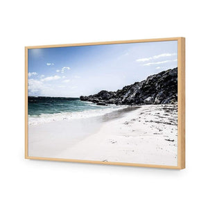 Whitewashed Beach of Rottnest WA | Classic Acrylic | Flat Frame No Border | Oak