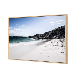 Whitewashed Beach of Rottnest WA | Classic Canvas | Floating Frame | Oak