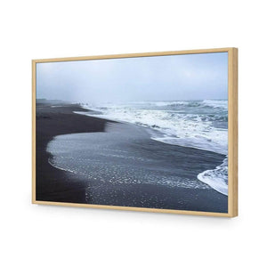 Winter Beach | Classic Acrylic | Flat Frame No Border | Oak