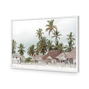 Zanzibar Village | Classic Acrylic | Flat Frame No Border | White