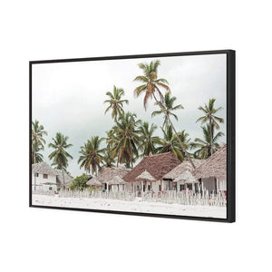 Zanzibar Village | Classic Canvas | Floating Frame | Black