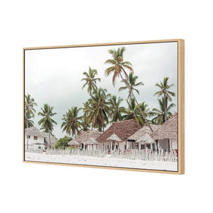Zanzibar Village | Classic Canvas | Floating Frame | Oak