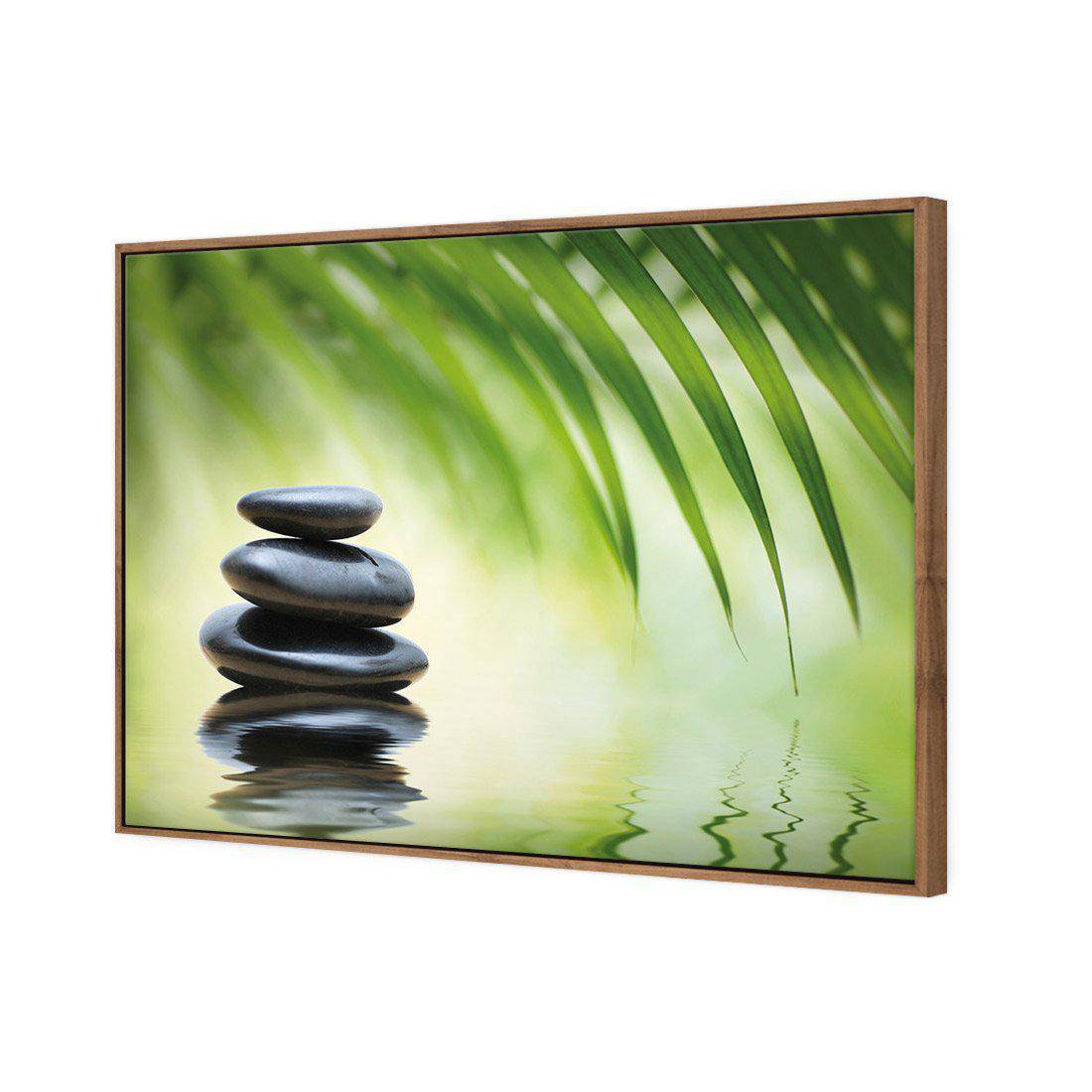 Black Stone Reflection Canvas Art-Canvas-Wall Art Designs-45x30cm-Canvas - Natural Frame-Wall Art Designs