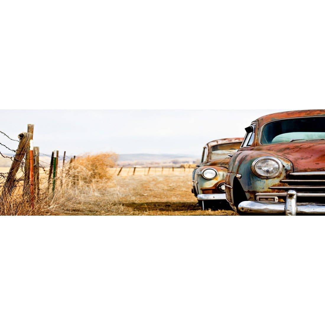 Rusty Cars Canvas Art-Canvas-Wall Art Designs-60x20cm-Canvas - No Frame-Wall Art Designs