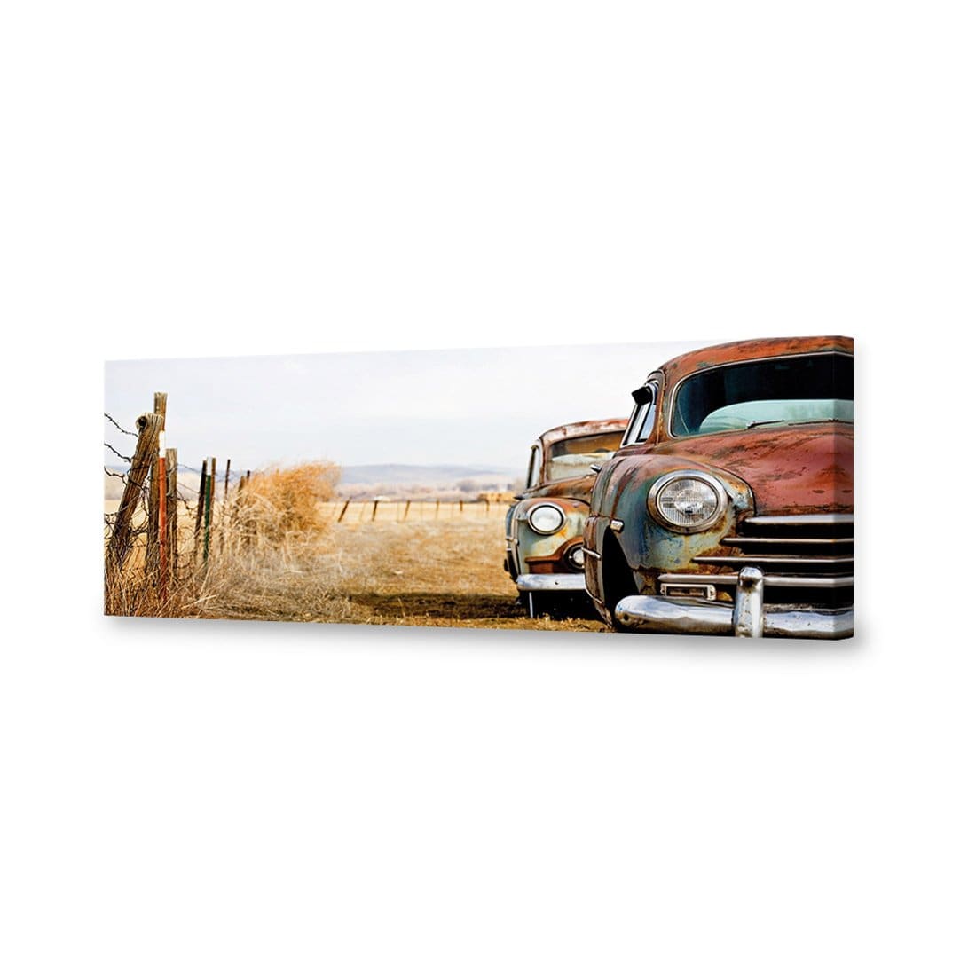 Rusty Cars Canvas Art-Canvas-Wall Art Designs-60x20cm-Canvas - No Frame-Wall Art Designs