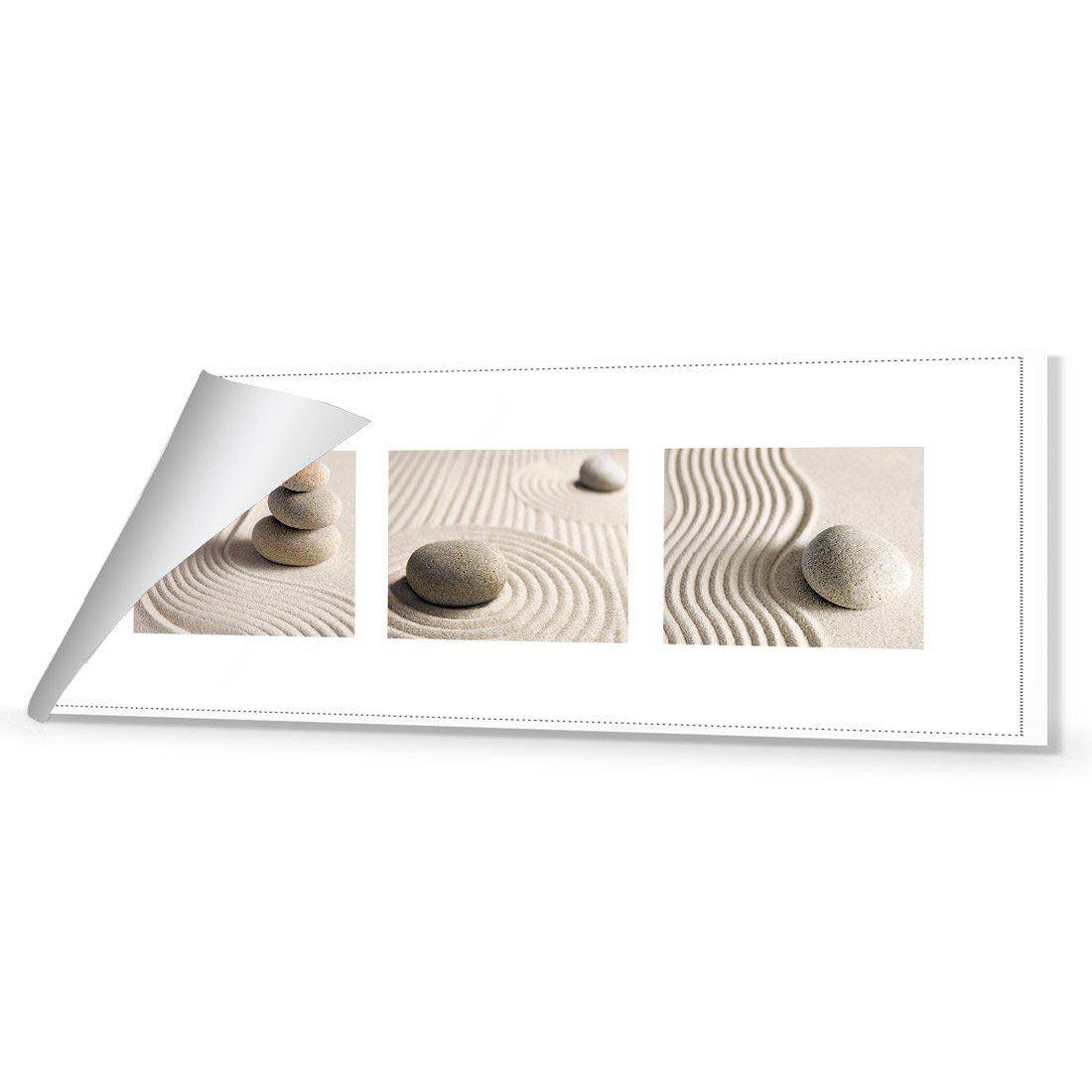 Sand Stone White Montage Canvas Art-Canvas-Wall Art Designs-60x20cm-Rolled Canvas-Wall Art Designs