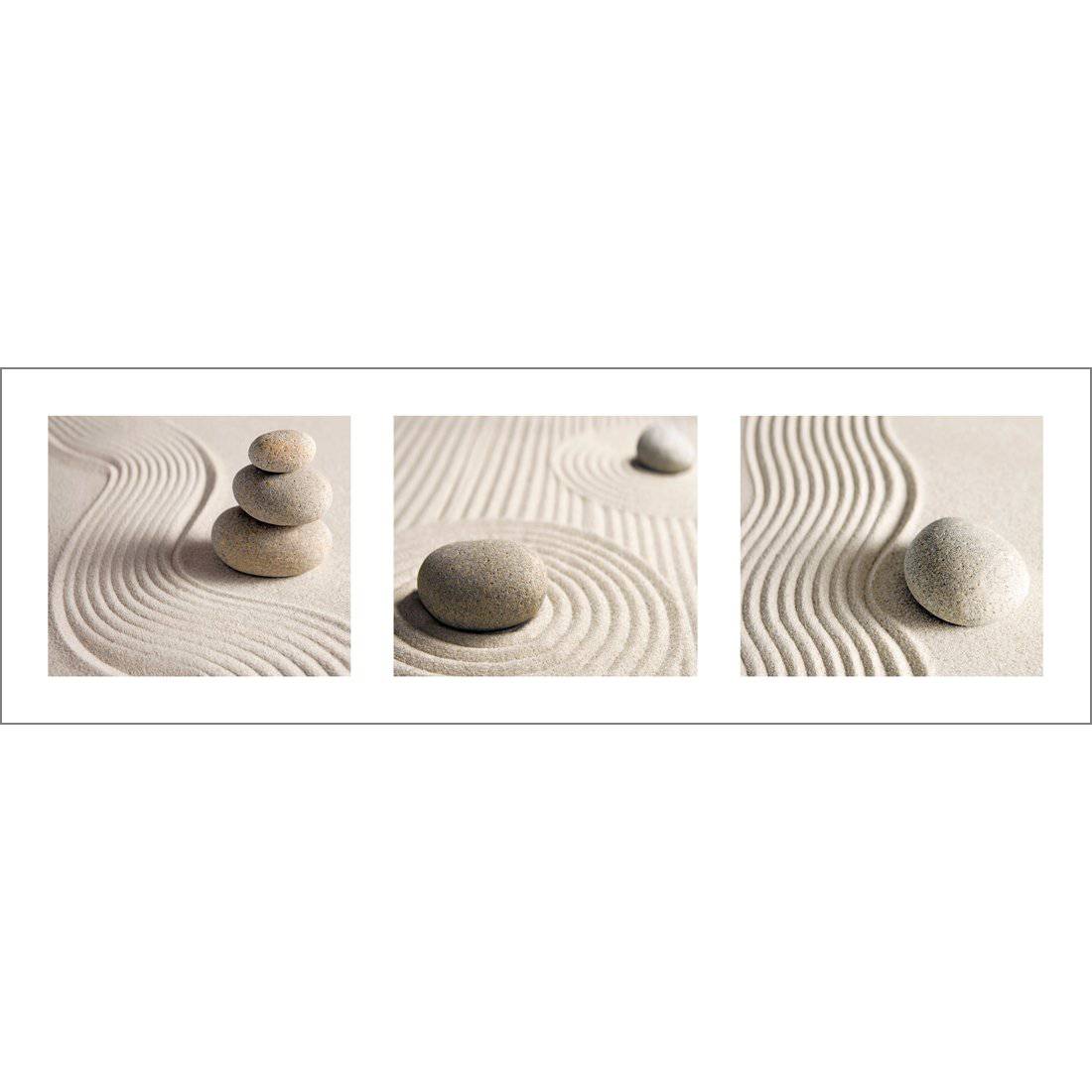 Sand Stone Montage, Long-Acrylic-Wall Art Design-With Border-Acrylic - No Frame-60x20cm-Wall Art Designs
