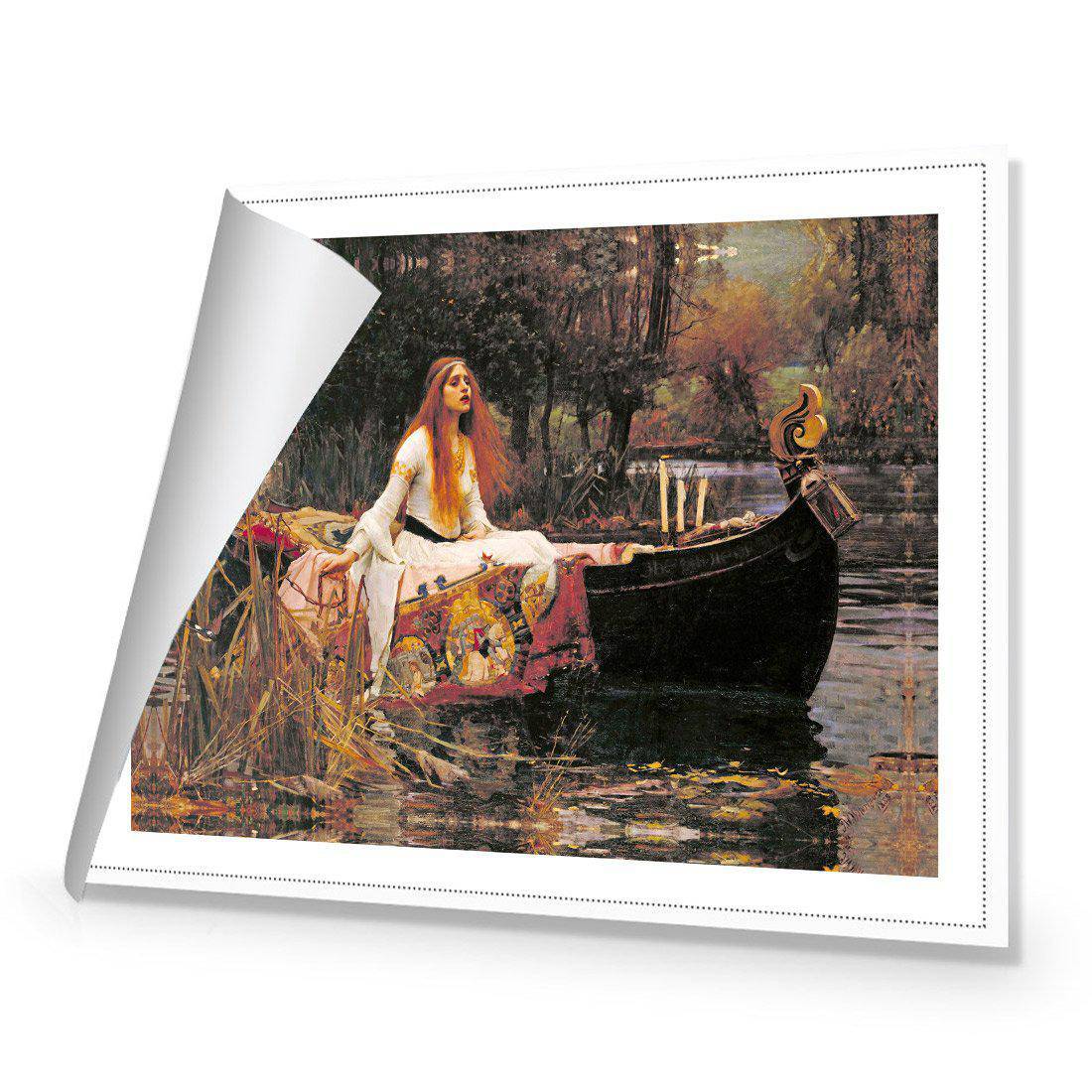Waterhouse - The Lady Of Shalott Canvas Art-Canvas-Wall Art Designs-45x30cm-Rolled Canvas-Wall Art Designs
