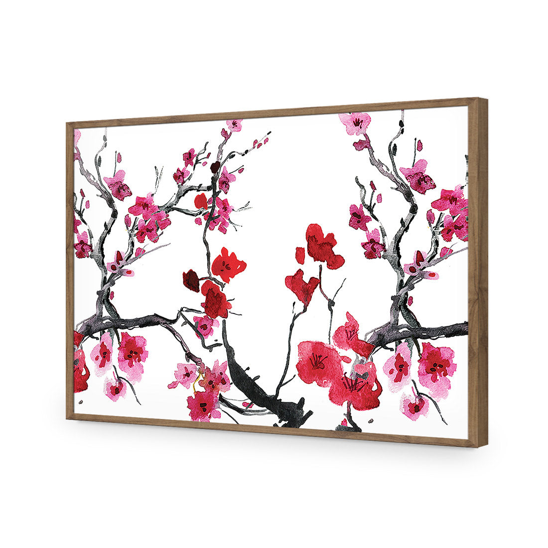 Cherry Blossom Acrylic Glass Art-Acrylic-Wall Art Design-Without Border-Acrylic - Natural Frame-45x30cm-Wall Art Designs