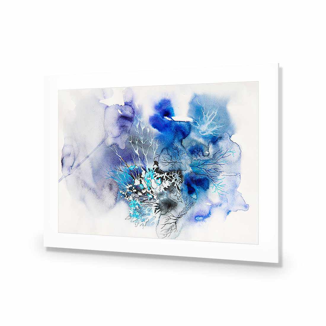 Veins Of Life, Blue-Acrylic-Wall Art Design-With Border-Acrylic - No Frame-45x30cm-Wall Art Designs