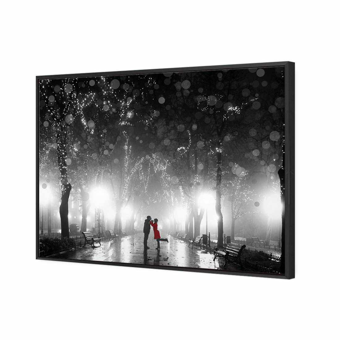 Park Of Romance, B&W Canvas Art-Canvas-Wall Art Designs-45x30cm-Canvas - Black Frame-Wall Art Designs