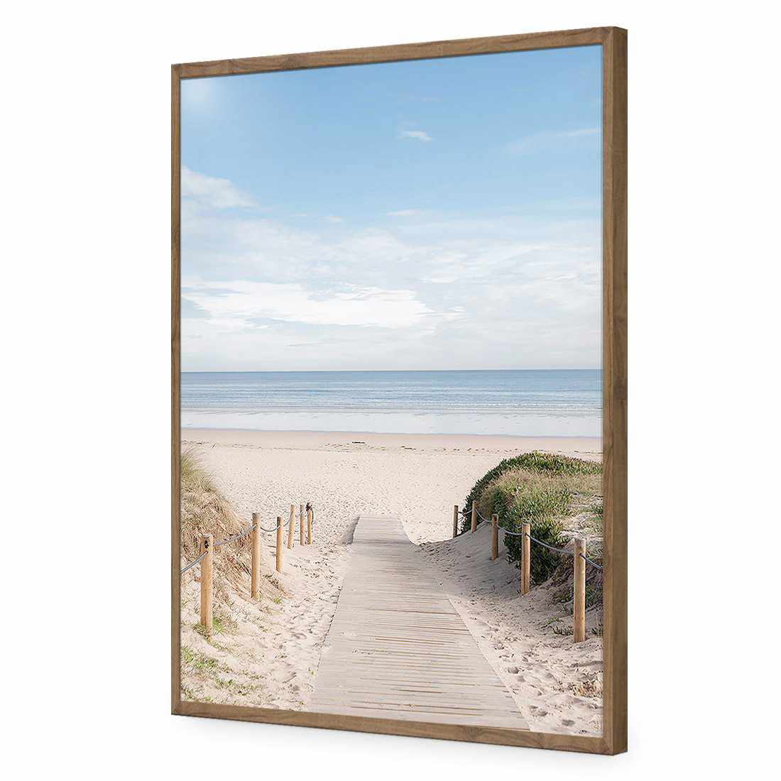 Pathway To The Sea-Acrylic-Wall Art Design-Without Border-Acrylic - Natural Frame-45x30cm-Wall Art Designs