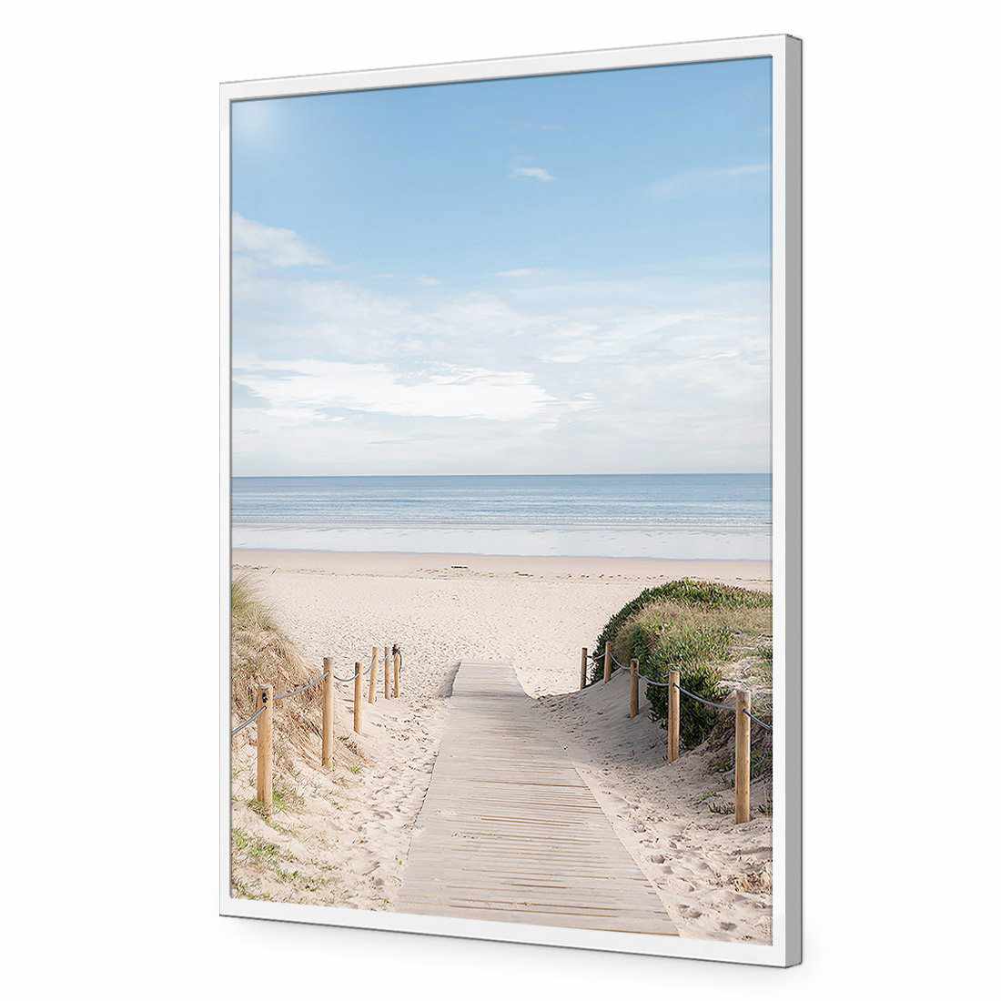 Pathway To The Sea-Acrylic-Wall Art Design-Without Border-Acrylic - White Frame-45x30cm-Wall Art Designs