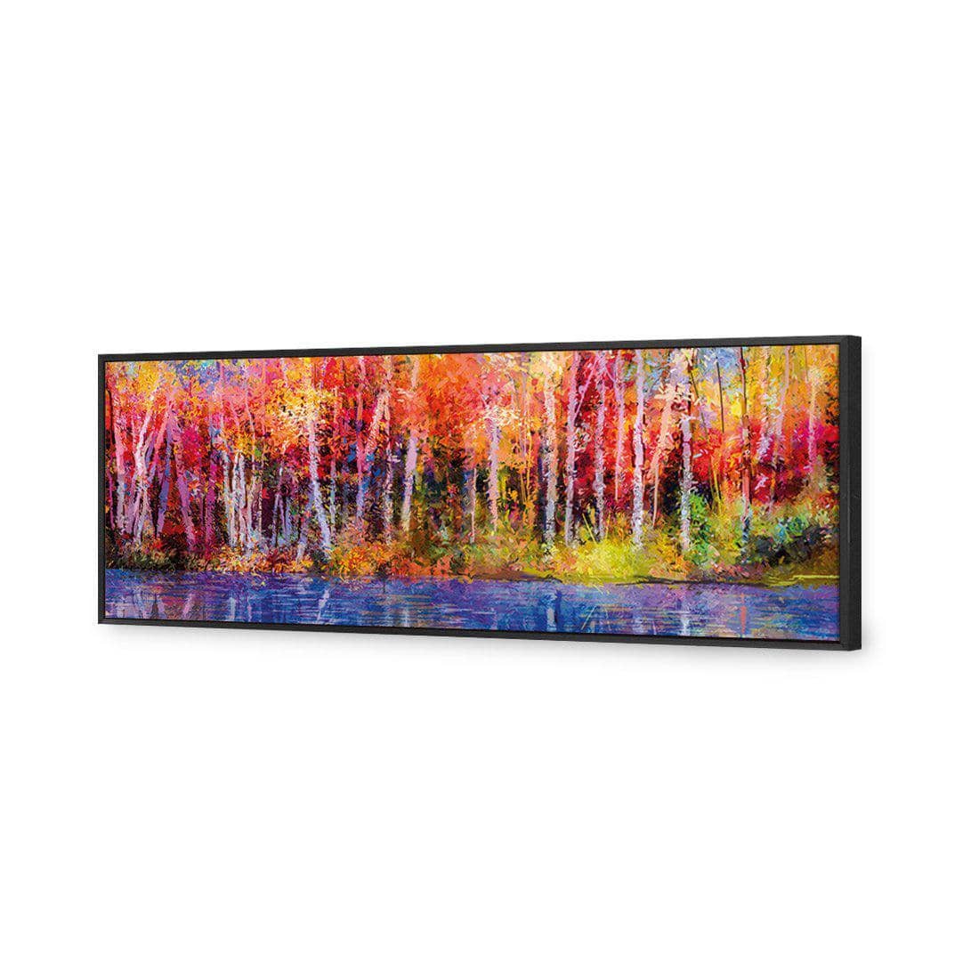Rainbow Tree Forest Canvas Art-Canvas-Wall Art Designs-60x20cm-Canvas - Black Frame-Wall Art Designs