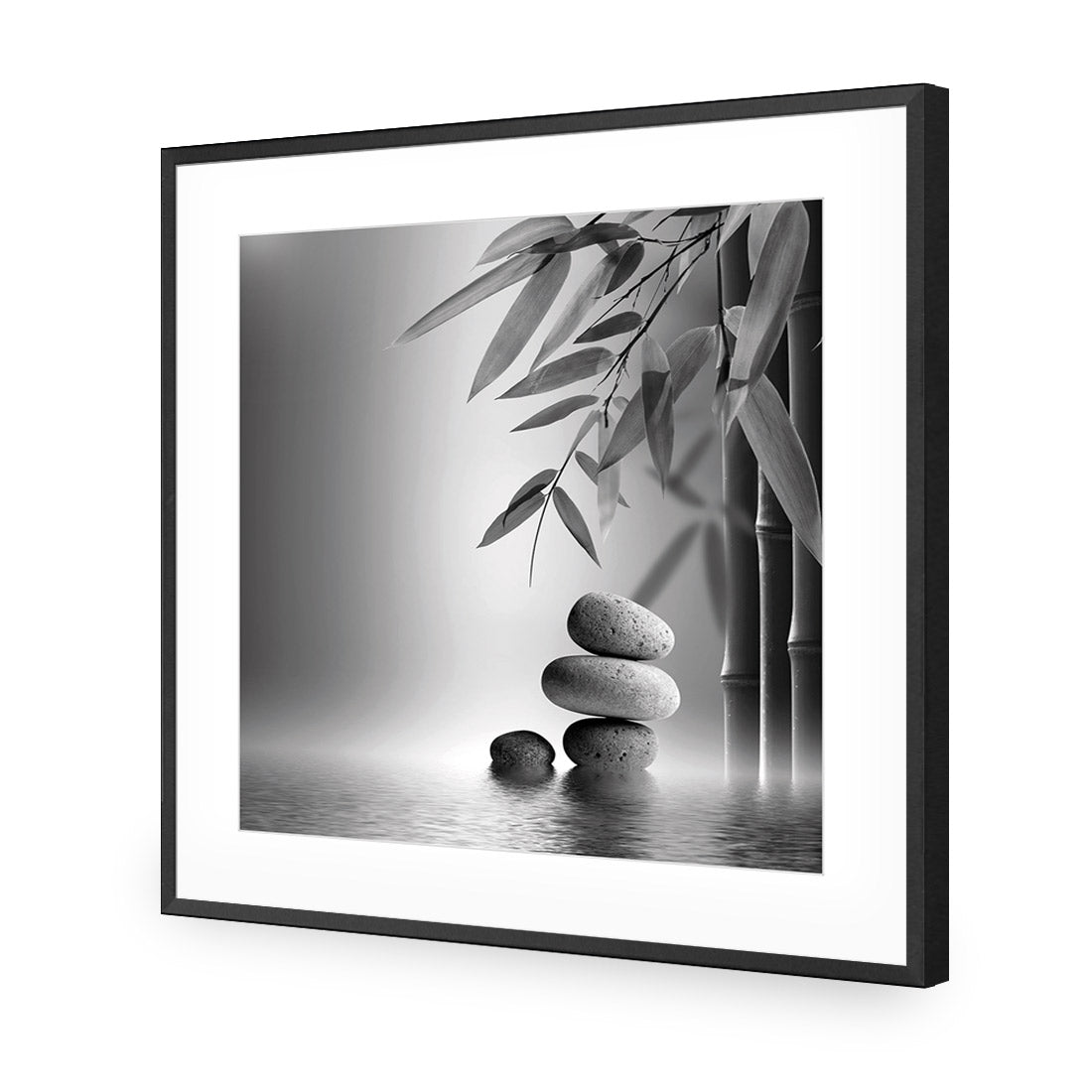 Zen Stones, Black and White (Square)