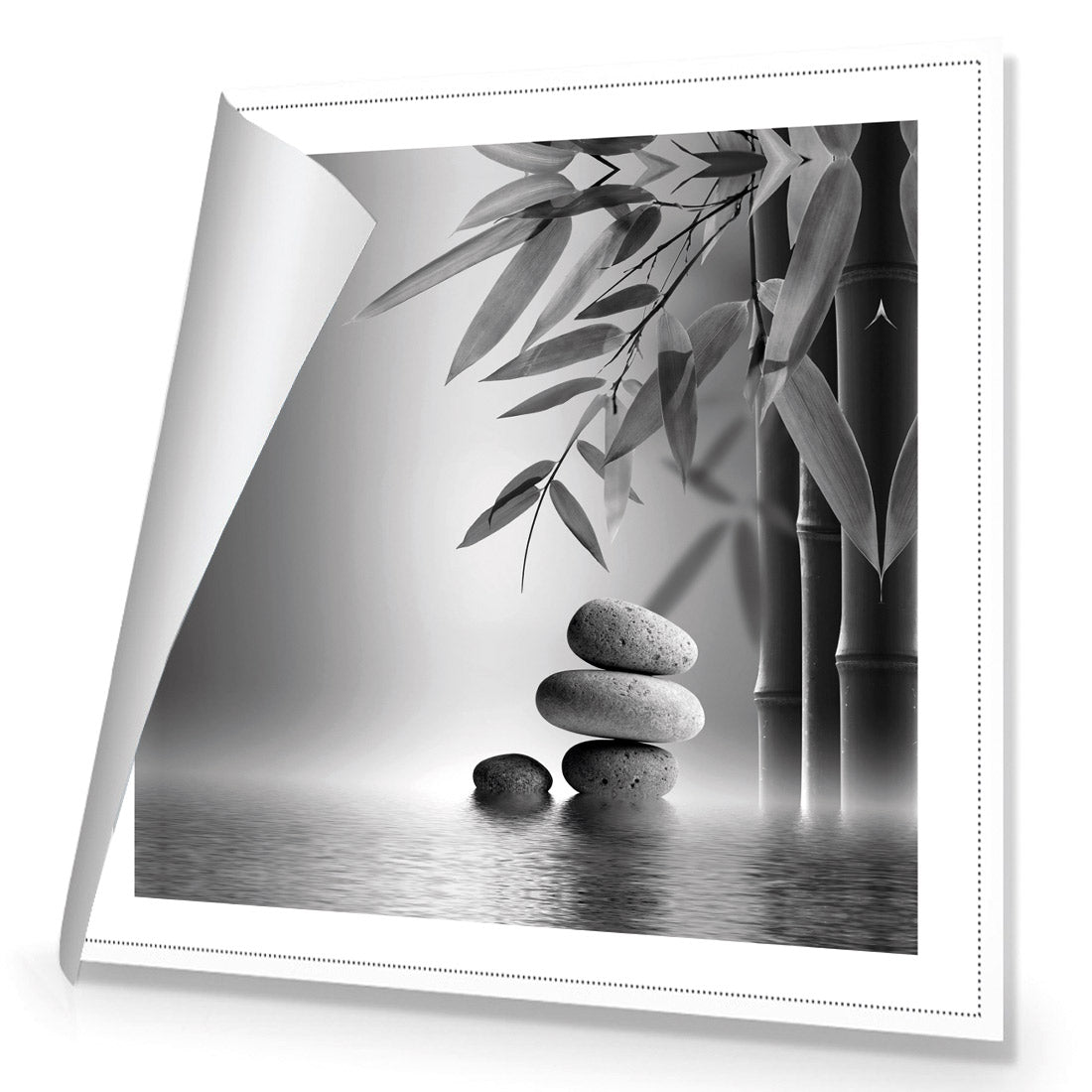 Zen Stones, Black and White (Square)