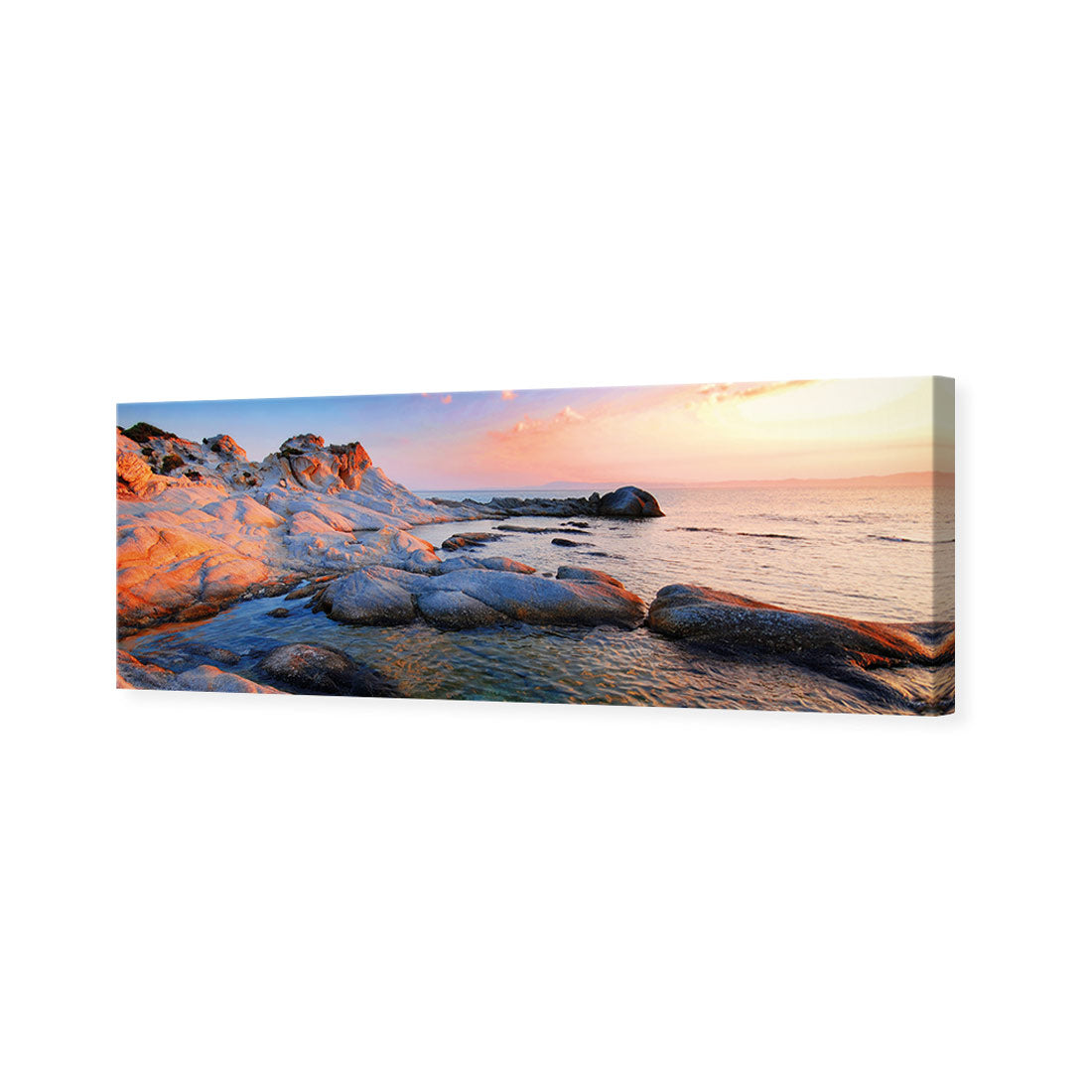 Rocky Beach at Sunset (Long)