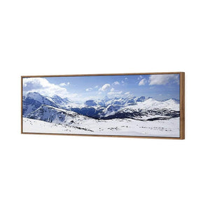 Snowy Mountain Panoramic (Long) | Classic Canvas | Floating Frame | Natural