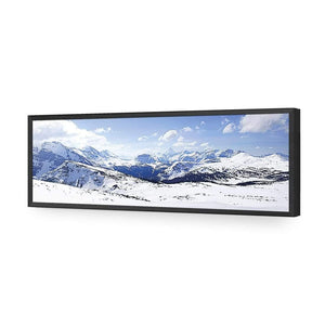 Snowy Mountain Panoramic (Long) | Classic Acrylic | Flat Frame No Border | Black