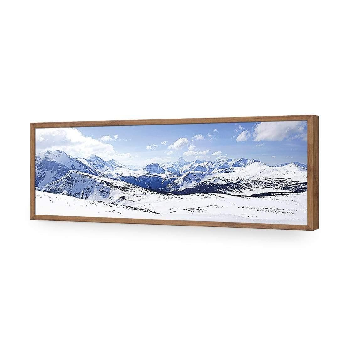 Snowy Mountain Panoramic (Long) | Classic Acrylic | Flat Frame No Border | Natural