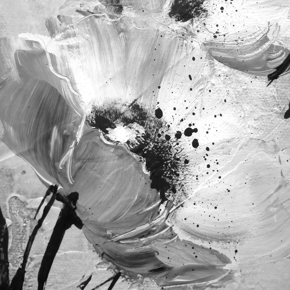 Poppy Art, Black and White (Square)