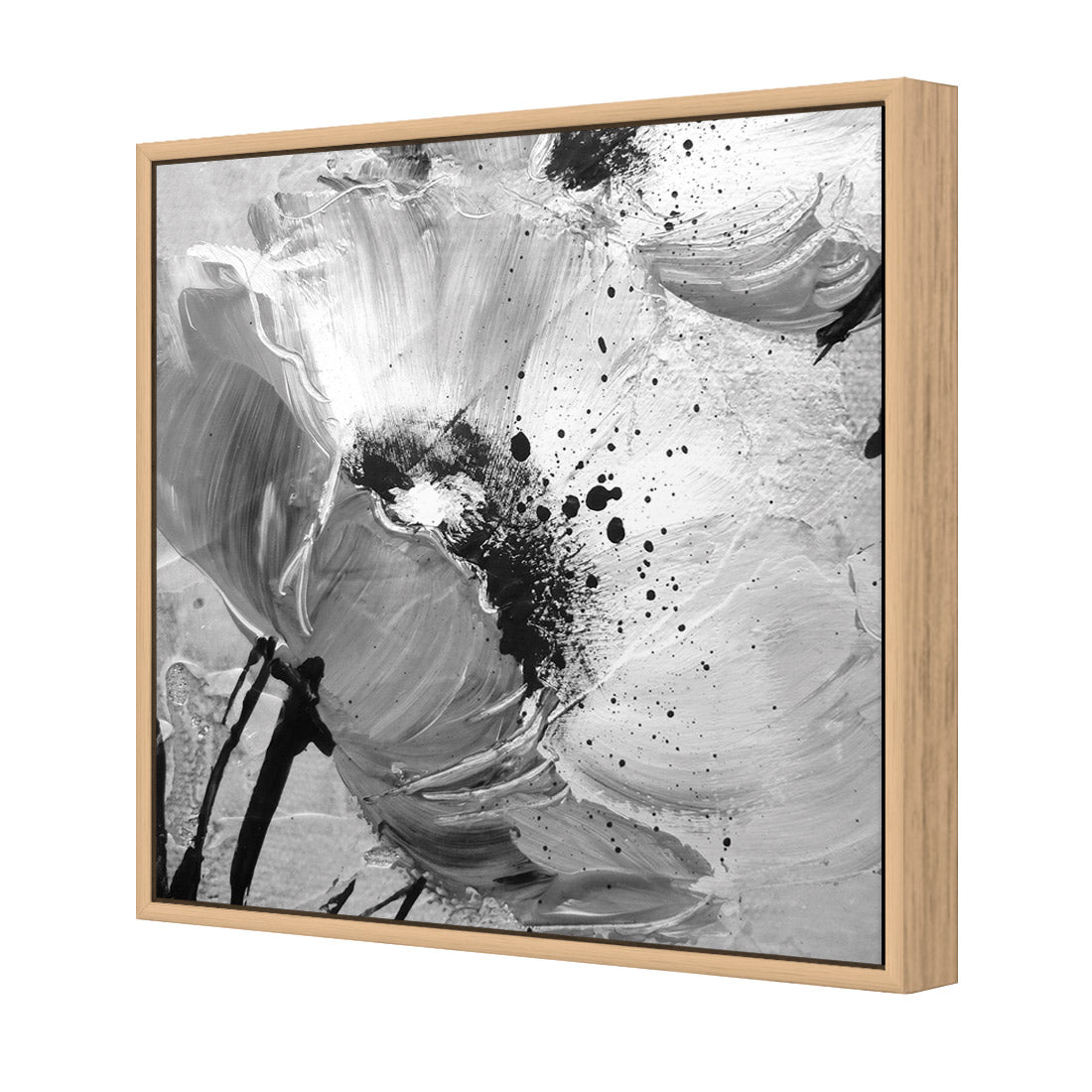 Poppy Art, Black and White (Square)