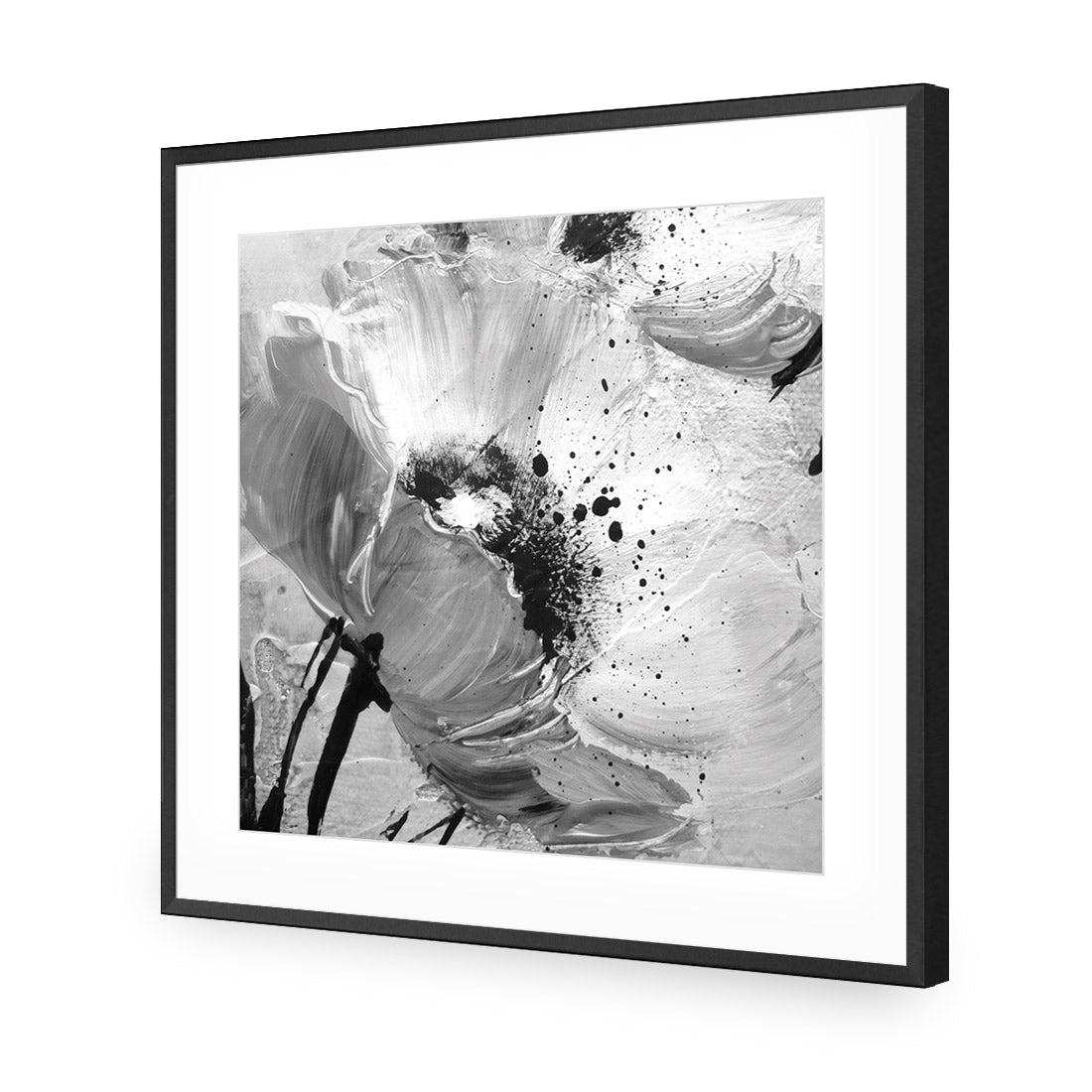 Poppy Art, Black and White (Square)