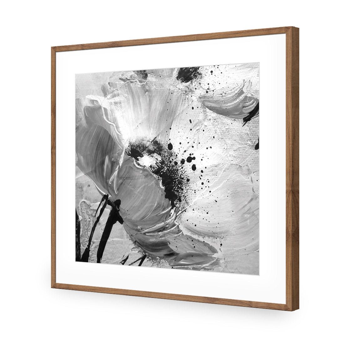 Poppy Art, Black and White (Square)