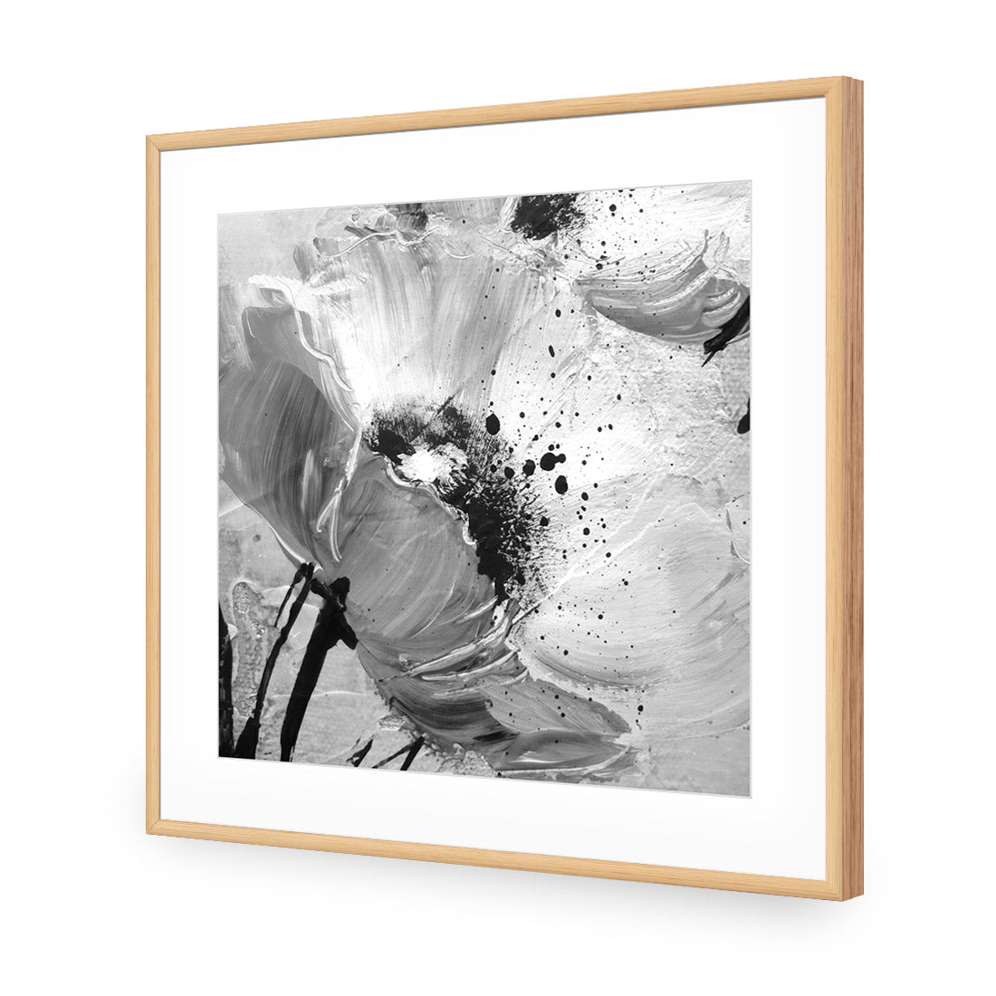 Poppy Art, Black and White (Square)