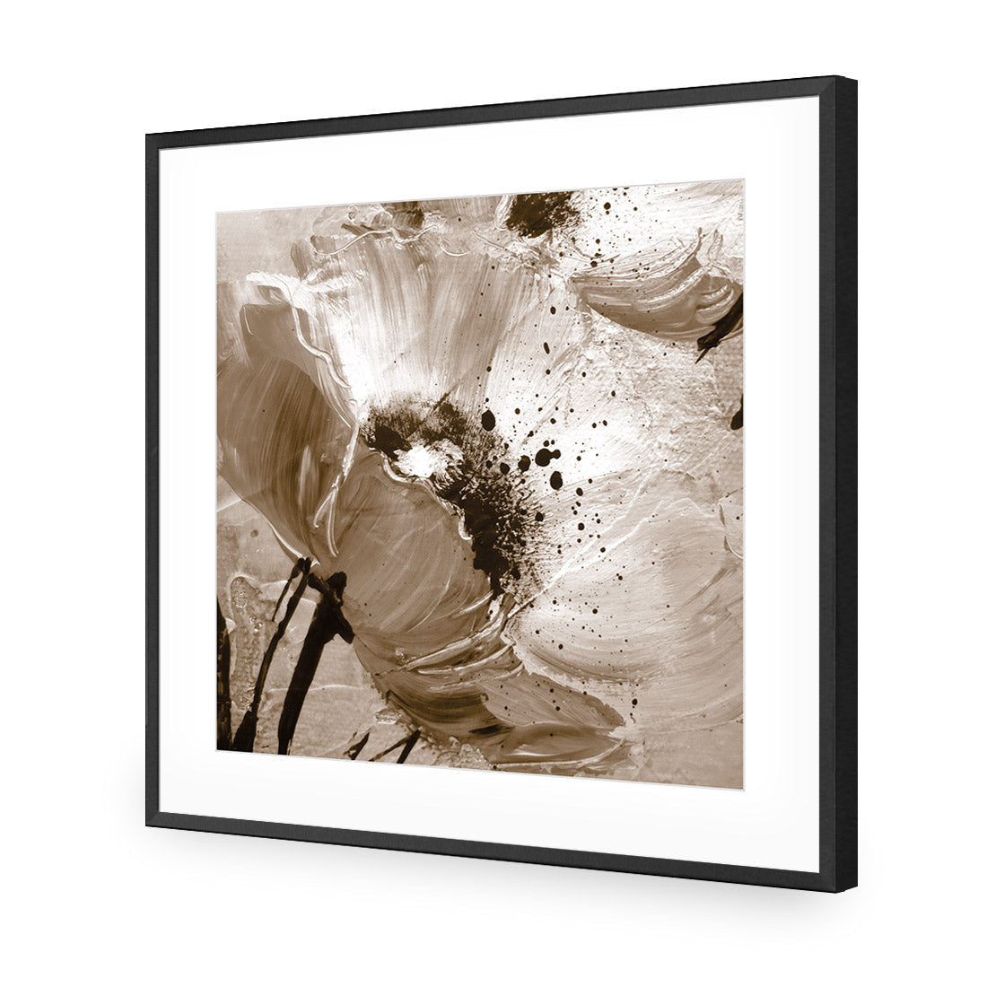 Poppy Art, Sepia (Square)