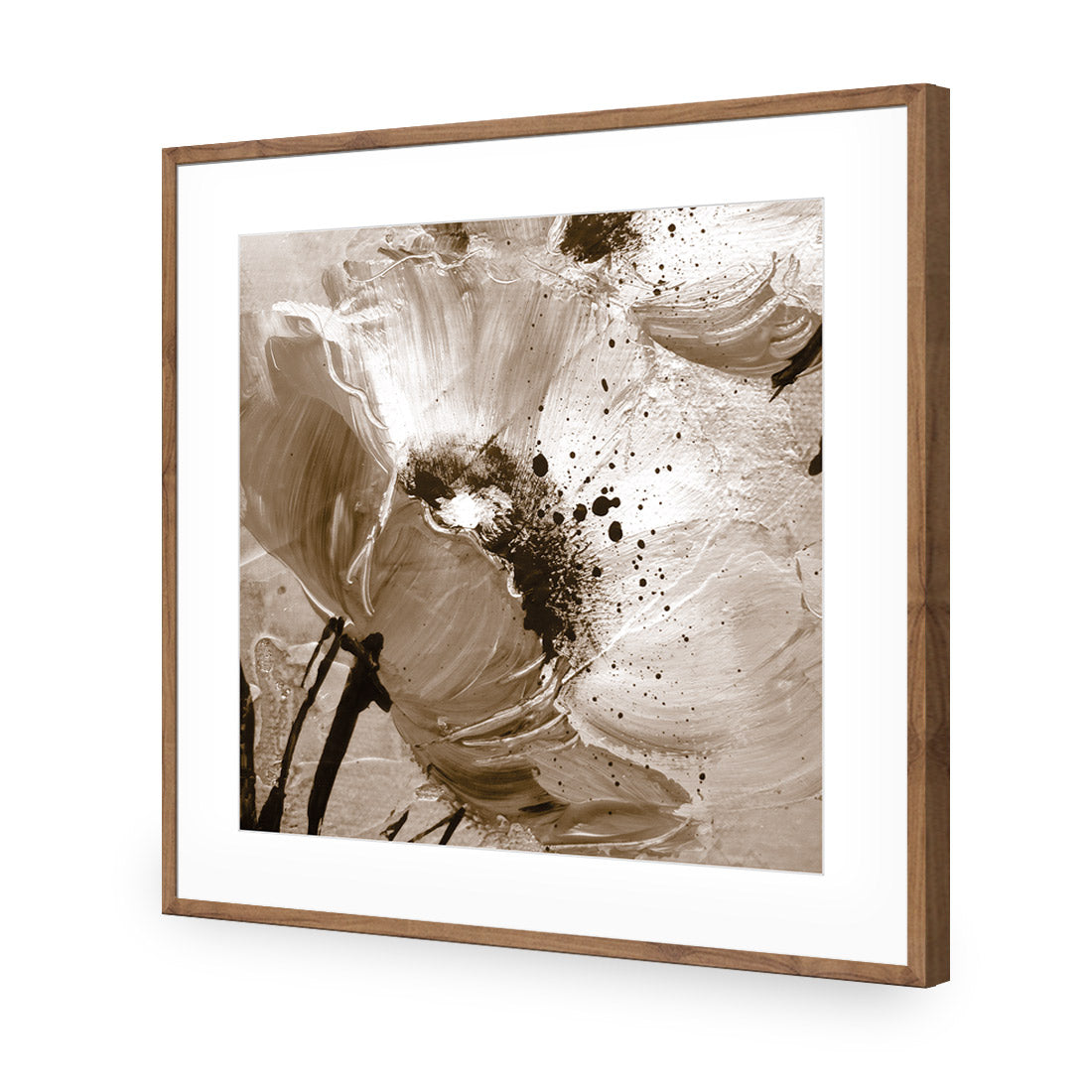 Poppy Art, Sepia (Square)