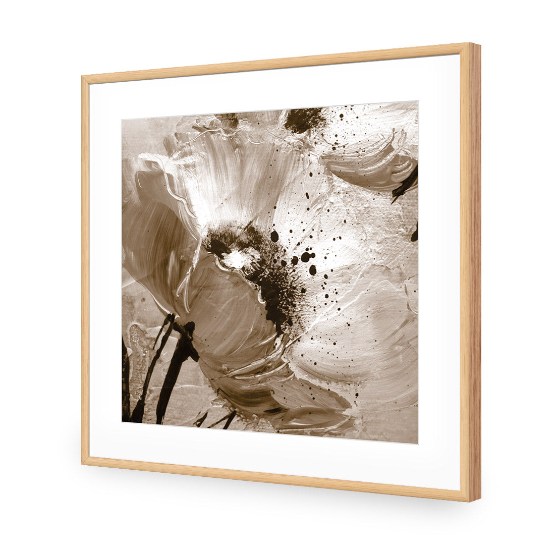 Poppy Art, Sepia (Square)