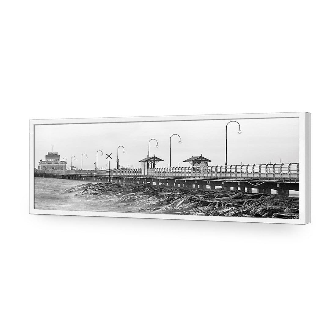 St Kilda Pier Sunset, Black and White (Long)