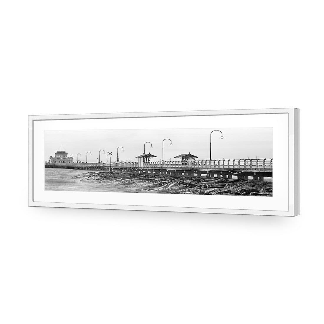 St Kilda Pier Sunset, Black and White (Long)