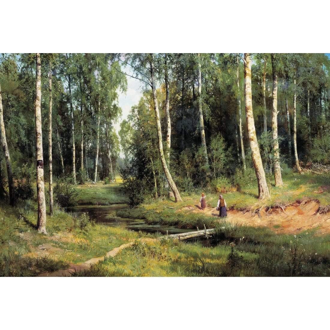 Brook in Birch Forest 1883 By Ivan Shishkin