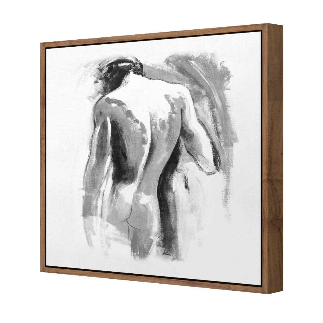 Nude Man, Black and White (Square)