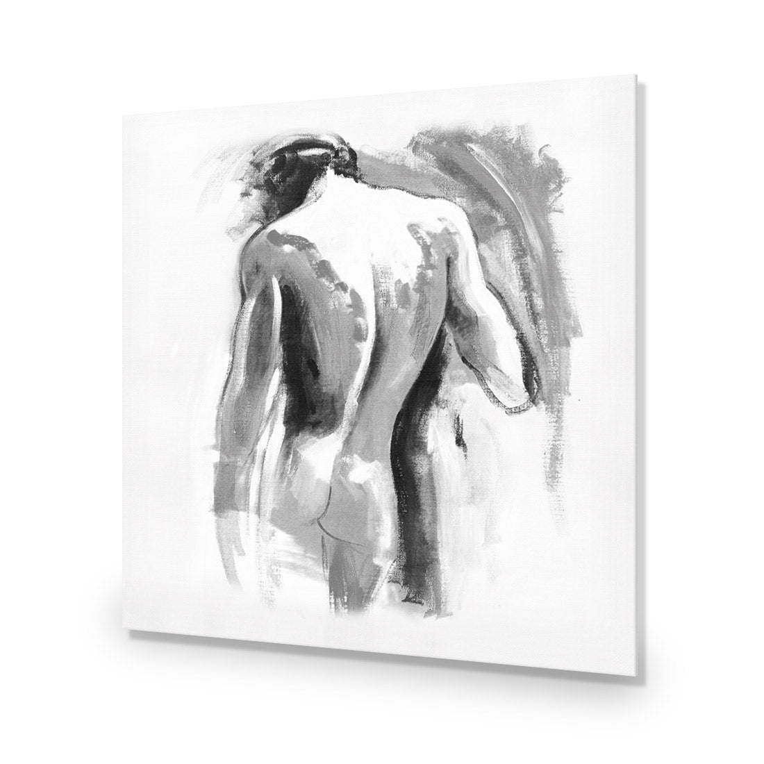 Nude Man, Black and White (Square)