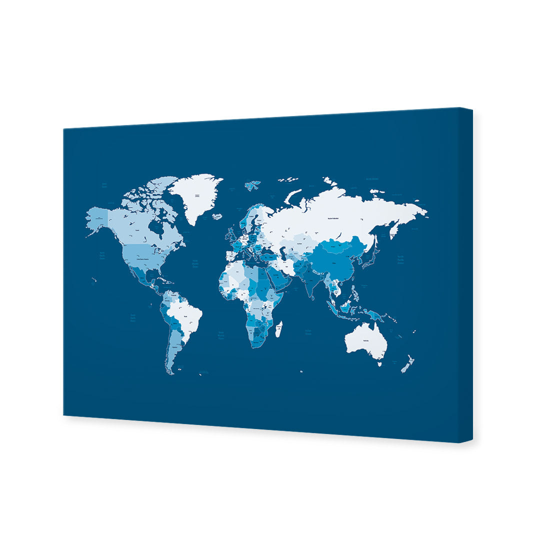 World Map, Blue