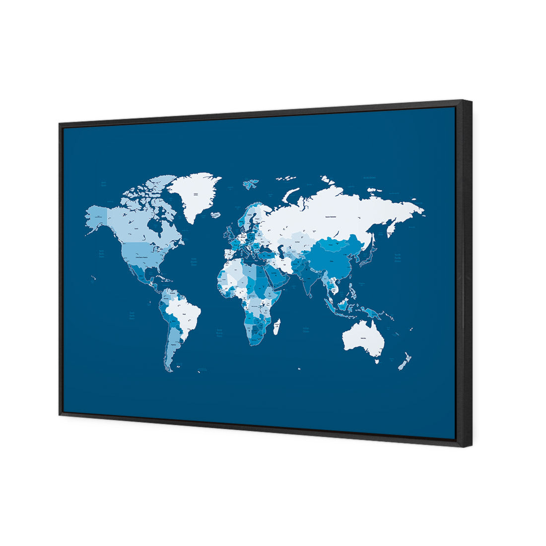 World Map, Blue