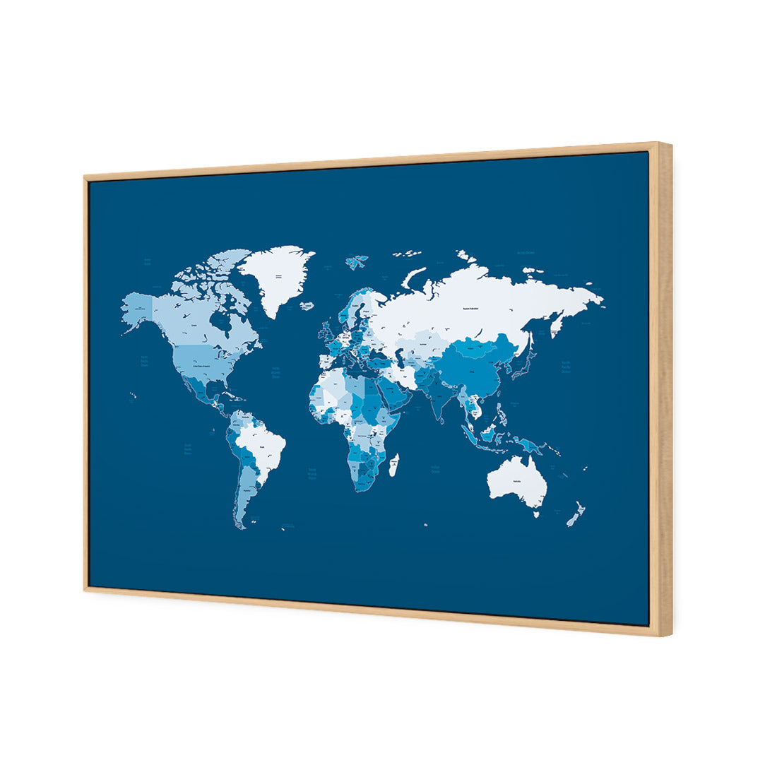 World Map, Blue