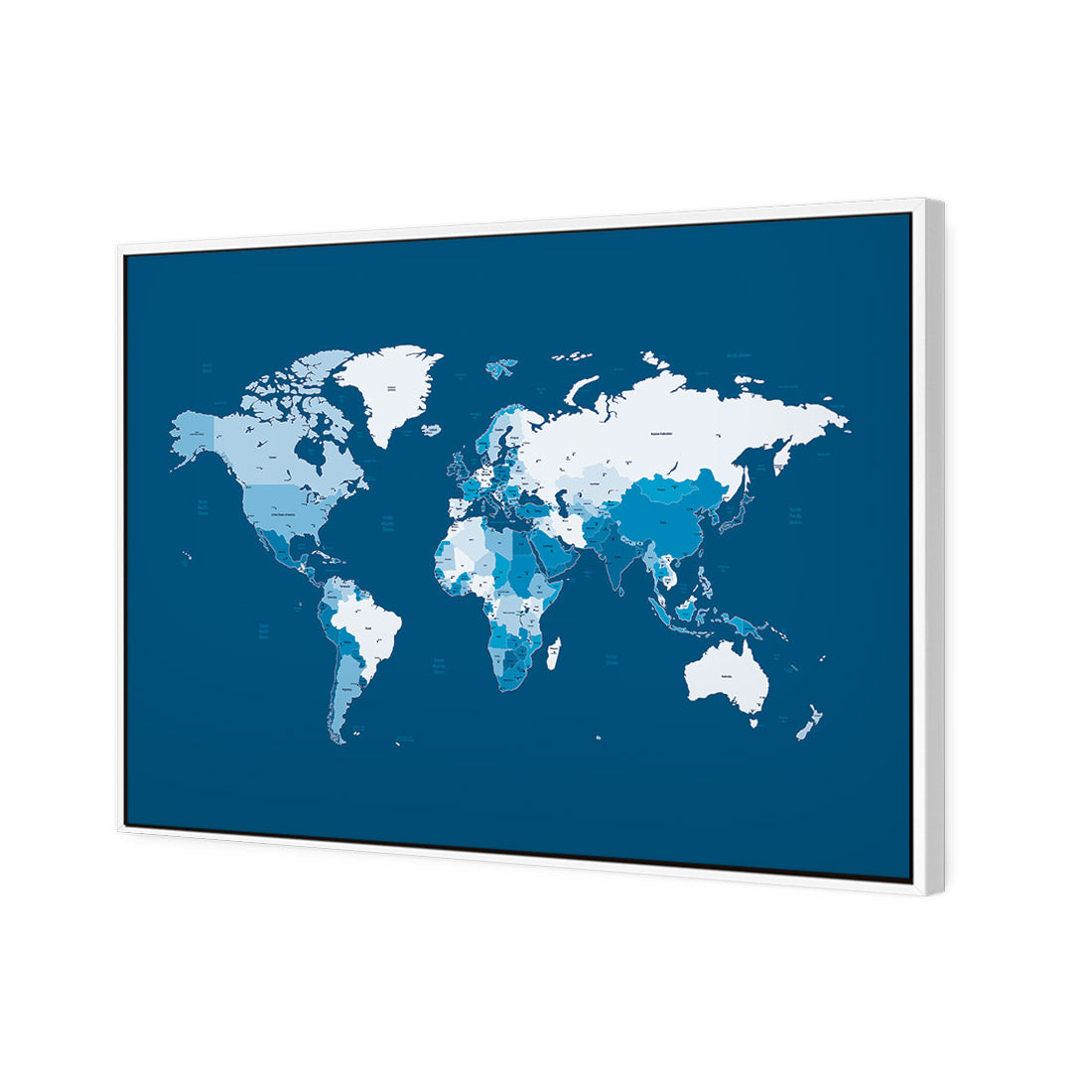 World Map, Blue