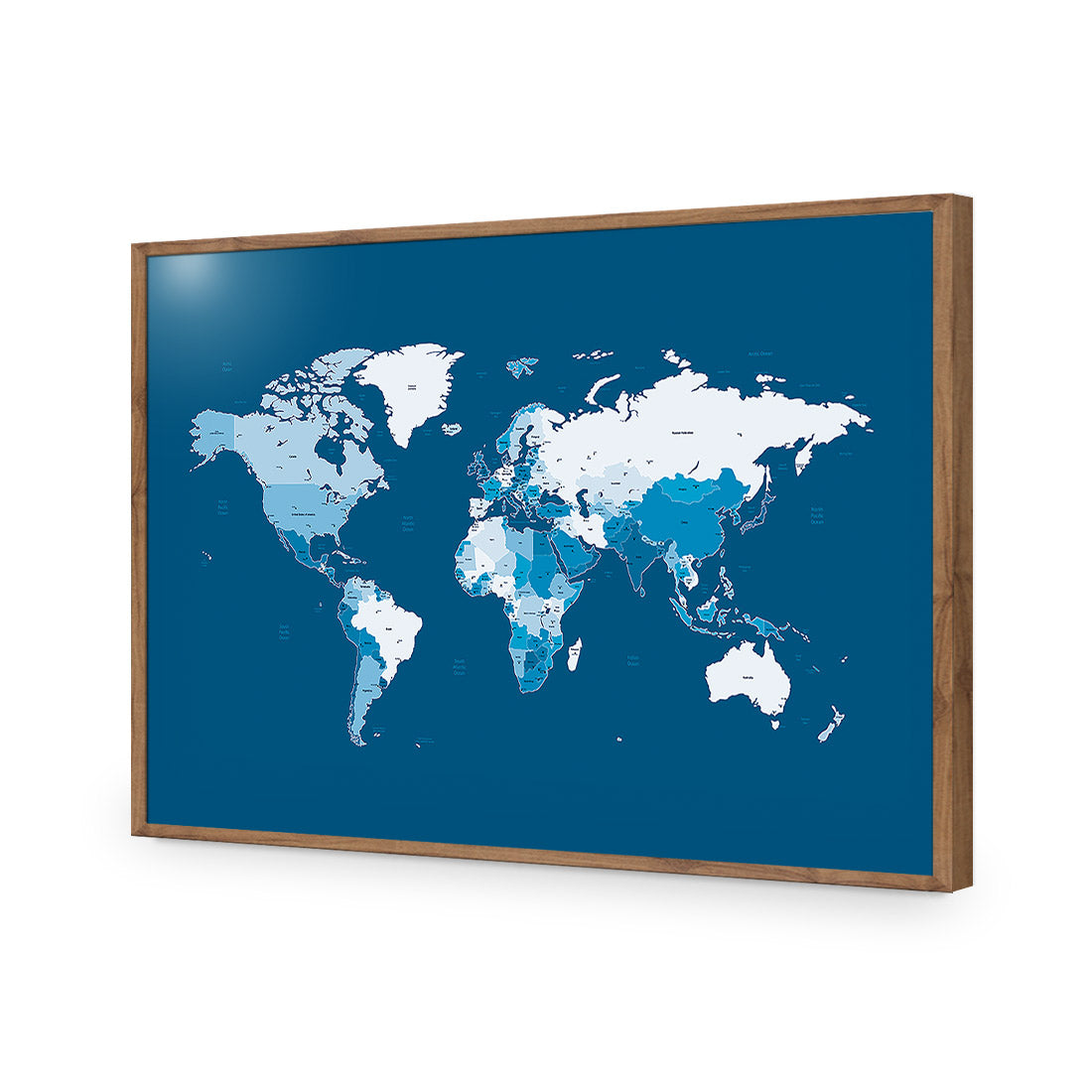 World Map, Blue