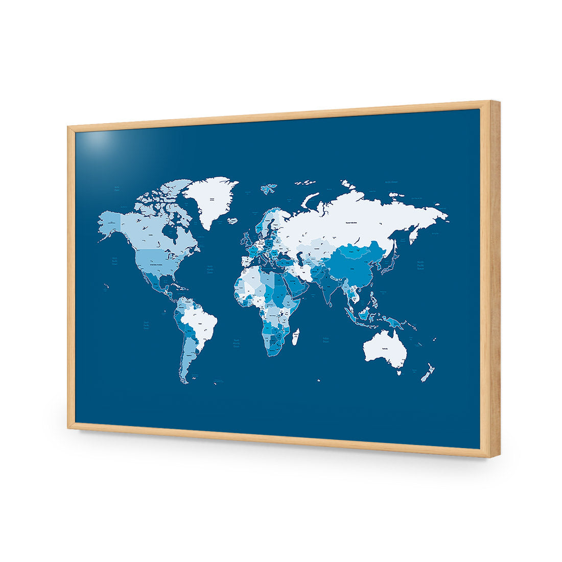 World Map, Blue