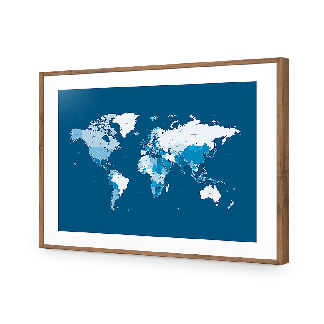 World Map, Blue